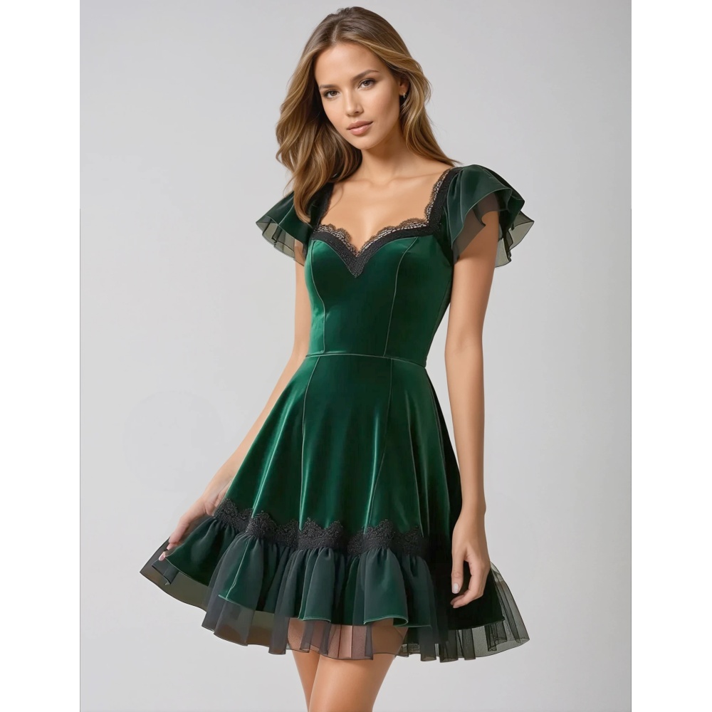 Attitude Corsets - Ordman Mini Short dress - Green